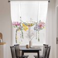thumbnail image 3 of Spring Floral Balloon Curtains 63 Inch Length for Living Room/Bedroom, Watercolor Flower Eucalyptus Leaves Botanical Rod Pocket Privacy Door Curtains Decorative Tie Up Shade for Window 52"x63", 3 of 8