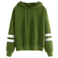 thumbnail image 2 of Jane Wardrobe Women's Striped Sleeve Hoodie, Loose Fit Drawstring Hooded Sweatshirt, 1 Piece, S-XXL Plus Size Friendly, 2 of 2