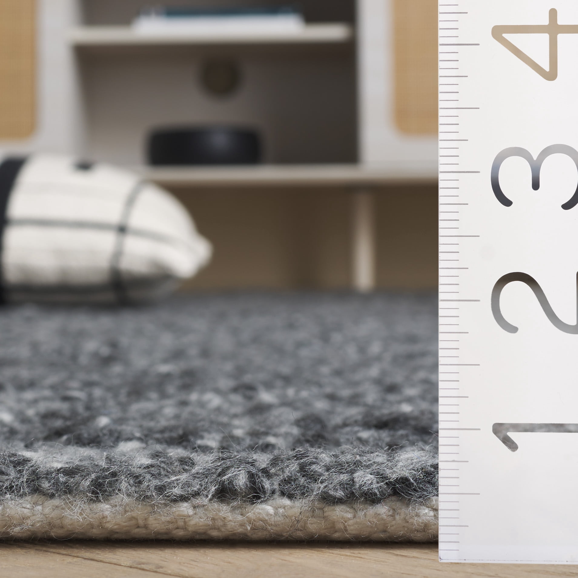 SAFAVIEH Renewal Holden Solid Area Rug, Charcoal, 6' x 6' Round