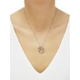 thumbnail image 4 of Brilliance Fine Jewelry Created White Sapphire Heart Pendant in Sterling Silver and 10K Gold, 4 of 4