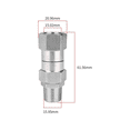 thumbnail image 4 of 2X Pressure Washer Swivel, 3/8 Inch NPT Male Thread Fitting, 4500 PSI, for Pressure Washer (Stainless Steel), 4 of 4