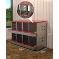 thumbnail image 5 of Chicken Nesting Box – Galvanized Steel 8-Compartment – Roll Away Egg Tray, Perch Rod & Training Eggs – Hen Coop Accessory – Red, 5 of 5