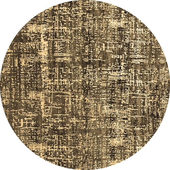 Ahgly Company Indoor Round Persian Brown Bohemian Area Rugs, 3' Round