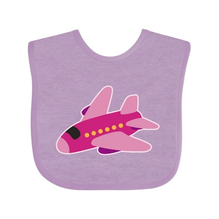

Inktastic Girls Pink Airplane Pilot Gift Baby Girl Bib