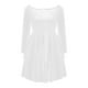 thumbnail image 5 of Vestido de noche con volantes de manga larga de color sólido con escote en V profundo elegante y sexy a la moda para mujer Fridja  NMB4603, 5 of 5
