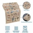 thumbnail image 5 of Marine Life Bed Runner for Twin Size Bed, Retro Sea Star Jellyfish Lobster Linen Texture Soft Bedding Scarf Bedding Protector Slipcover Sofa Throw for Bedroom Hotel Guesthouse, 5 of 8