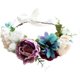 thumbnail image 1 of Diadema de flores bohemias JanHm corona floral tocado floral con cinta ajustable, 1 of 5