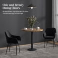 thumbnail image 4 of HOMCOM Dining Chairs Set of 2, Upholstered Kitchen Chairs with Backrest, 4 of 10