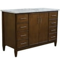 thumbnail image 6 of Pemberly Row 49" Single Oval Sink Solid Wood Vanity in Walnut/White Carrara, 6 of 11