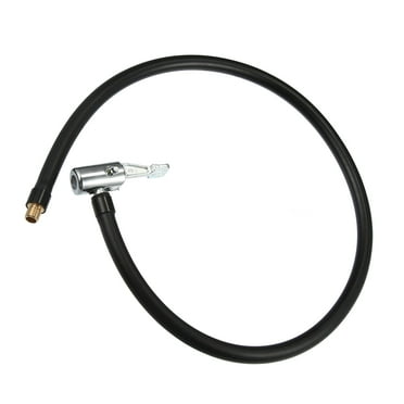 60cm Car Tire Inflator Extension Hose with Chuck Lock Air Pump Tube Tire Valve Connection Pipe Rubber