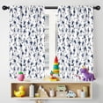 thumbnail image 5 of Baseballs and Player Silhouettes White Insulated Teens Curtains Set Of 2, Bedroom Essentials, Toddler Room Decor 42"x54", 5 of 5