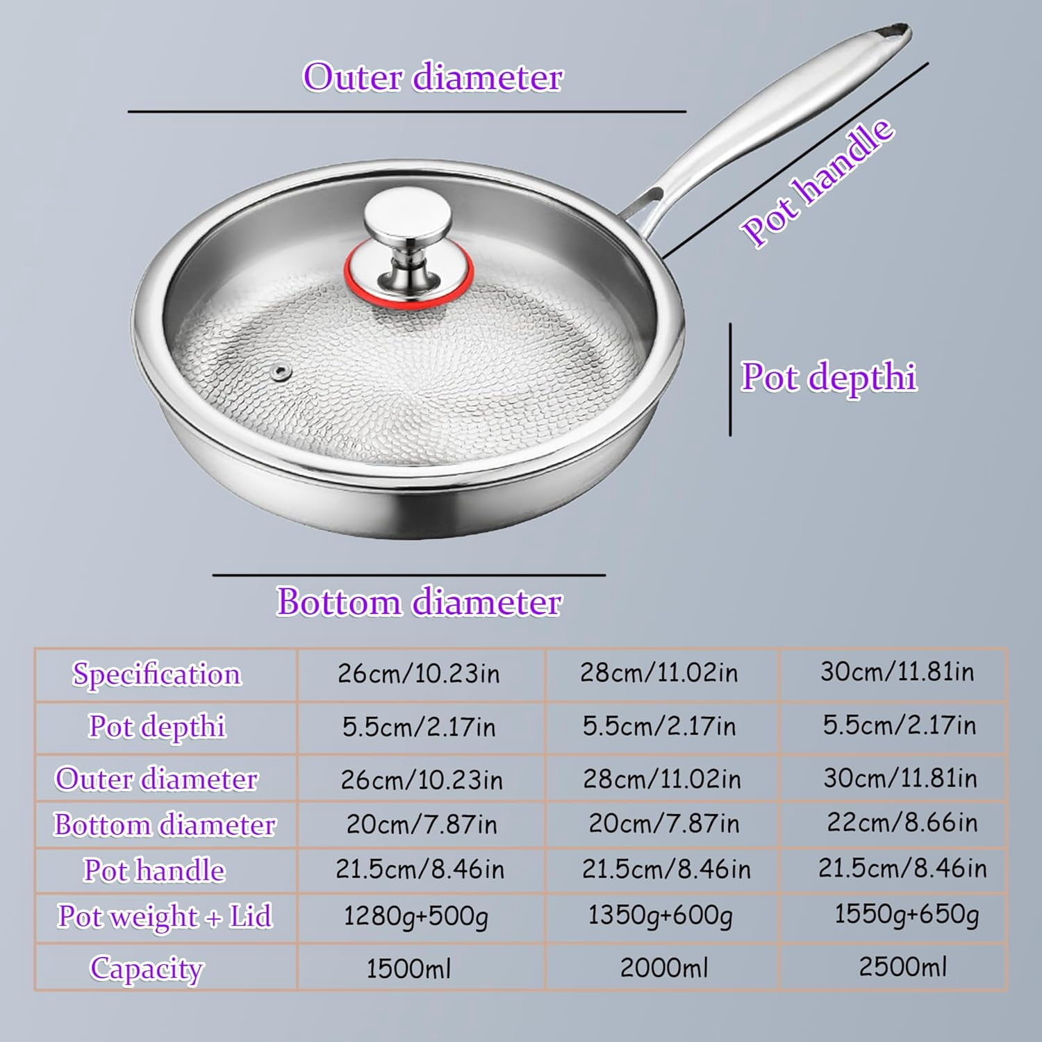Titanium Pan, Uncoated Nonstick Titanium Frying Pan for Cooking, High Temperature Scratch Resistant Professional Kitchenware for Any Stovetop (No Lid,11.02in)