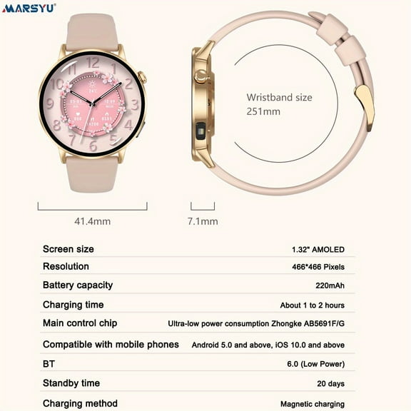 2025 Smart Watch for Men Women, 1.39"Screen Fitness Tracker, Fitness Watch with Multi-Sport Mode, Sedentary Reminder, with Flashlight, Smartwatch for Android Ios