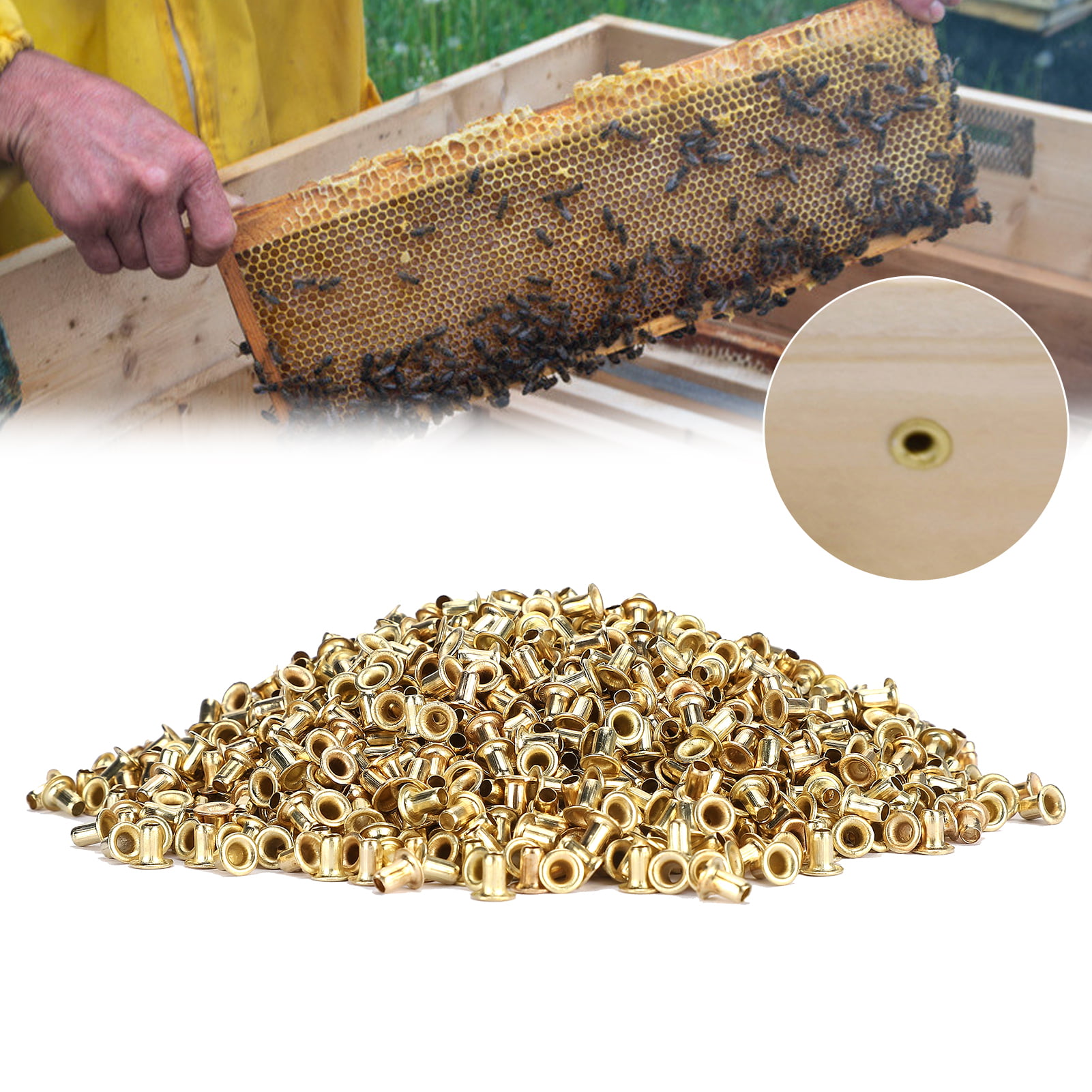 Bee Beekeeping Copper Eye Supplies Beehive Tool Gadget Hole Cover Equipment Kit 