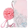 thumbnail image 1 of Funda tipo cartera para iPhone 8 Plus/iPhone 7 Plus para mujer, lujosa funda tipo cartera de piel con tapa y cadena para correa, ideal para chicas., 1 of 5