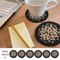 thumbnail image 3 of Homespice Manchester 4" ( Set of 6 ) Black Coaster Primitive Handmade Woven Coasters for Table Protection, Room, Bar & Party, 3 of 6