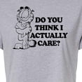 thumbnail image 3 of Garfield - Do You Think I Actually Care - Juniors Cropped Cotton Blend T-Shirt, 3 of 5