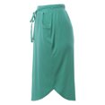 thumbnail image 3 of A2Y Women's Elastic Waist Self Tie Tulip Hem Side Pocket Skirt Dusty Teal 5XL, 3 of 5