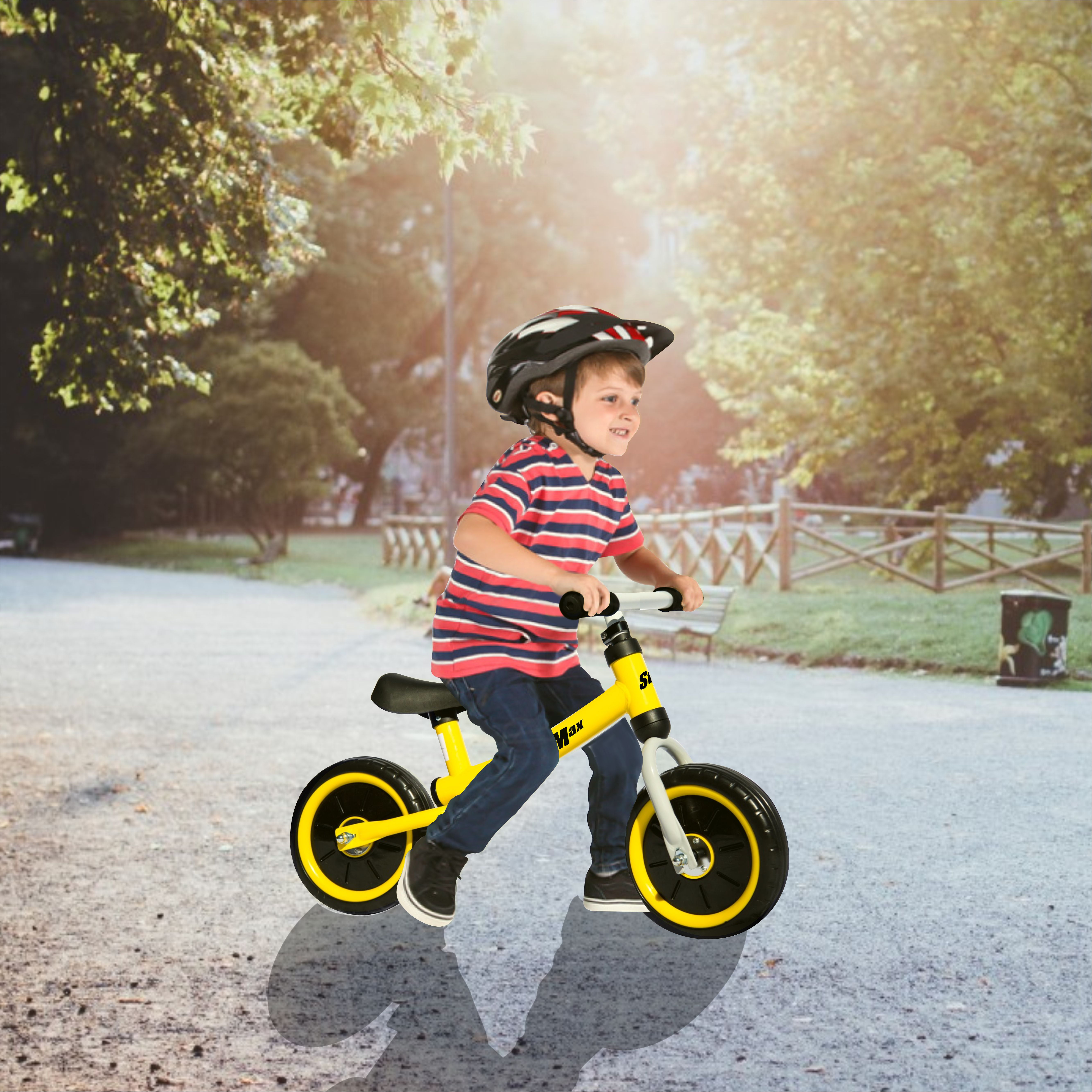 10" Balance Bike Yellow No Pedal Bicycle for Children Toddler Foam Tire 