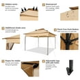 thumbnail image 6 of SANOPY 11 x 11 Pop-up Gazebo Canopy with Ventilated Double Roof and Mosquito Net, Outdoor Patio Gazebo Tent for Backyard, Garden, 6 of 11