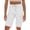 White, variant on ibuvkizy Cargo Shorts for Women Knee Length Elastic Waist Drawstring Pull on Solid Color Summer Bermuda Shorts with Pockets