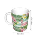 thumbnail image 2 of Yiaed Tropical Flamingo Print Ceramics Coffee,Large Handle Design,Extra Large Tea and Coffee Cup for Office and Home Mugs, 2 of 6