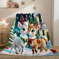 thumbnail image 3 of Cozy Vintage Christmas Flannel Throw Blanket - Soft, Warm & Versatile for Couch, Sofa, Office Bed, Camping & Travel - All-Season Gift, 3 of 5