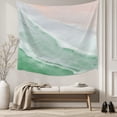 thumbnail image 5 of Green Coastal Wave Tapestry for Bedroom Wall Hanging Tapestry, Summer Modern Ocean Beach Ceiling Backdrop Tapestries Poster Blanket Wall Decor for Teens Room Living Room Dorm 51" x 59", 5 of 8