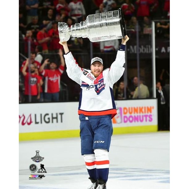 Lars Eller with the Stanley Cup Championship Trophy Game 5 of the 2018