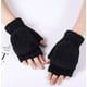 thumbnail image 1 of 1 par de guantes de terciopelo coral de medio dedo, guantes de punto convertibles sin dedos, mitones gruesos, elásticos y cálidos para invierno en tamaño común para mujeres y hombres, 1 of 4
