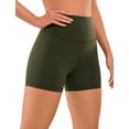 thumbnail image 1 of Shorts CRZ YOGA tiro alto 4" ciclista verde oliva XL, 1 of 5