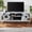 59 inches-Silver-Diamod, variant on Hemvt Mirror 47 Inch TV Stand with Diamond Glass Doors, Media Console for 50 Inch TV, Silver Modern Entertainment Center with Open Storage, Living Room Cabinet