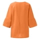 thumbnail image 5 of ICHUANYI ClearanceWomen's Summer Fashion Cropped Sleeves Round Neck Cotton Line Loose Shirt Blouse ICHUANYI WER202308040391, 5 of 7