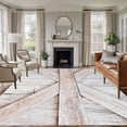 thumbnail image 2 of Farm Door Area Rugs 5x7 ft Village Beige Wood Plank Farmhouse Door Washable Rug Non Slip Indoor Carpet Absorbent Floor Mat for Living Room Bedroom Dining Room, 2 of 9