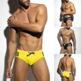 thumbnail image 2 of Men Summer Swim Briefs Low-rise Drawstring Sexy Swimming Briefs Dot Stitching Print Swimming Trunks, 2 of 5