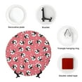 thumbnail image 4 of Daiia French Bulldog Face Printed Pattern Ceramic Plate Dinner Plates Bone China Decorative Plates with Display Stand Art Ceramic Ornaments for Wall Hanging Decoration-7in, 4 of 6