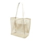 thumbnail image 4 of Bolso de hombro para mujer, elegante bolso de malla para playa, para fiestas, vacaciones y exteriores. caqui, 4 of 9