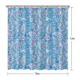thumbnail image 5 of Vintage Retro Pattern Shower Curtain 72x72 Inches Quick-Drying Polyester Curtain with Plastic Rings Boho Style, 5 of 5