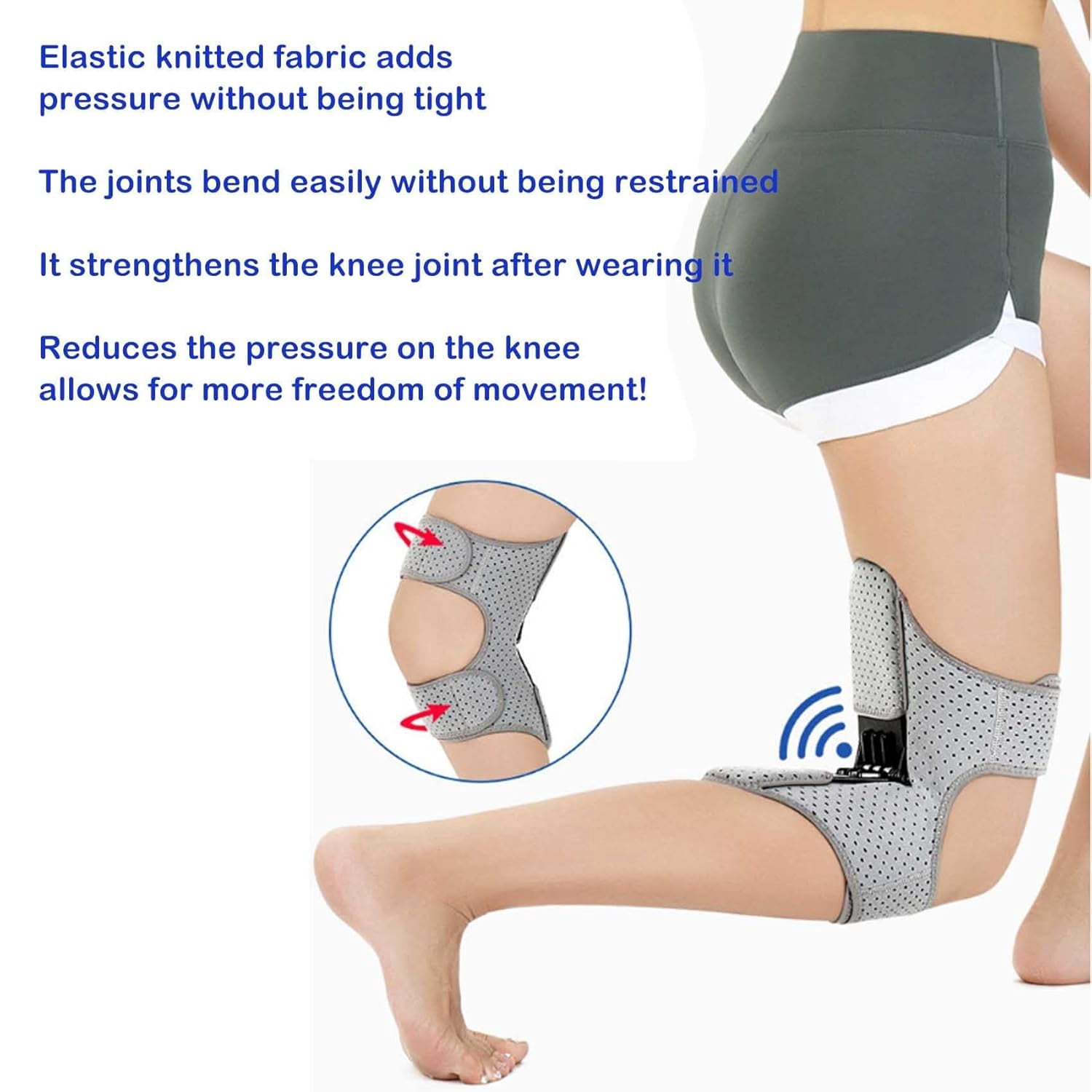 Swarous Knee Booster,2025 New Knee Assistive Device, KneeBooster Brace Joint Support Spring Stabilizer, KneeProtection Booster for Women Men Reduces Pressure on the Joint