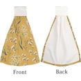 thumbnail image 3 of Hanging Towels 2 Pcs, Dish Towels Simple Flowers Absorbent Hand Towels with Hanging Loop Washcloth for Bathroom Kitchen, 3 of 6