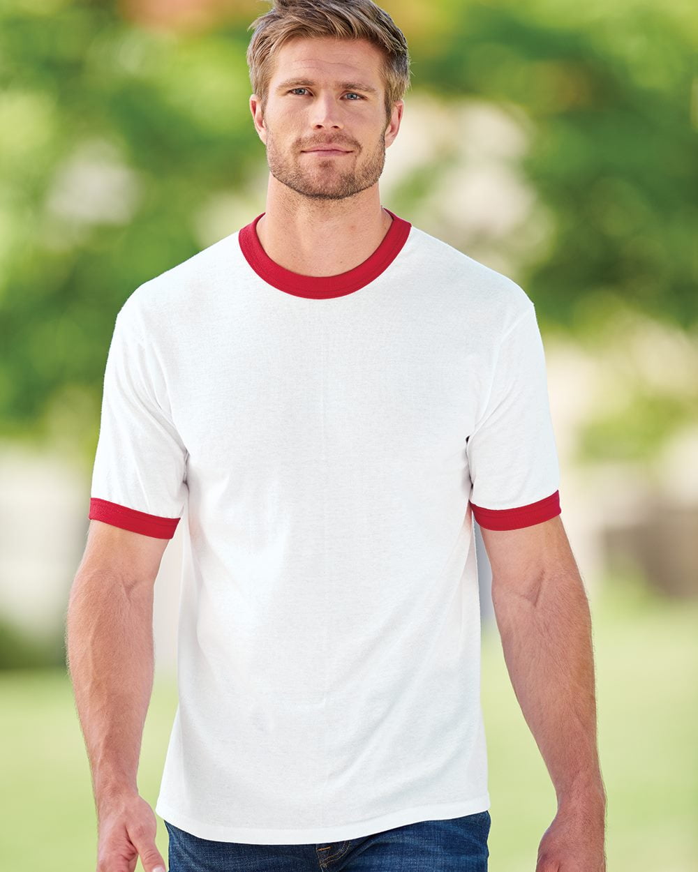 福袋 | レディースファッション通販【公式】 Sportswear Augusta Men's Purple T-Shirt, Ringer Cotton-Poly Clothing