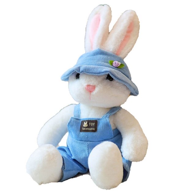 Conejo de peluche para dormir, juguete de felpa para dormir, pareja de peluches sentado