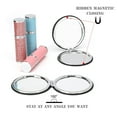 thumbnail image 4 of Compact Vanity Makeup Mirror for Men Women Girls, Black Elegant Round Travel Cosmetic Mirrors for Pocket Purse Wallet Handbag, Portable Small 1X/2X Magnifying Handheld Beauty Mirror, 4 of 5