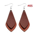 thumbnail image 4 of All Layers Leather Teardrop Geometric Dangle Earrings Women Fall Jewelry Gifts, 4 of 9