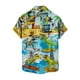 thumbnail image 3 of Camisas Hombre Vestir Hombres Verano Día de la Independencia Moda Ocio Playa Digital 3D Botón de impresión Camiseta de manga corta (AC, M), 3 of 5