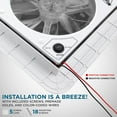 thumbnail image 6 of Hike Crew Plastic White Built-in LED Light Roof Vent Fan RV Part with Screws & Garnish, 6 of 7