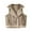 Gray, variant on Lovskoo 2024 Women's Outerwear Vests Shearling Fleece Jacket Cropped Vest Zip Up Faux Leather Sleeveless Winter Coat with Pockets Beige