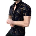 thumbnail image 2 of EGNMCR Chemise Multicolore Décontractée à Manches Courtes pour Homme avec Col à Revers et Boutons Imprimés, 2 of 3