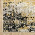 thumbnail image 3 of HomeRoots 508579 10 x 13 ft. Gray Gold Beige Black & Brown Abstract Power Loom Stain Resistant Rectangle Area Rug, 3 of 5