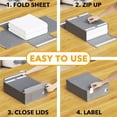 thumbnail image 3 of Organizador de Sábanas SpaceAid Paquete de 4 Piezas Plegable Gris XL, 3 of 7